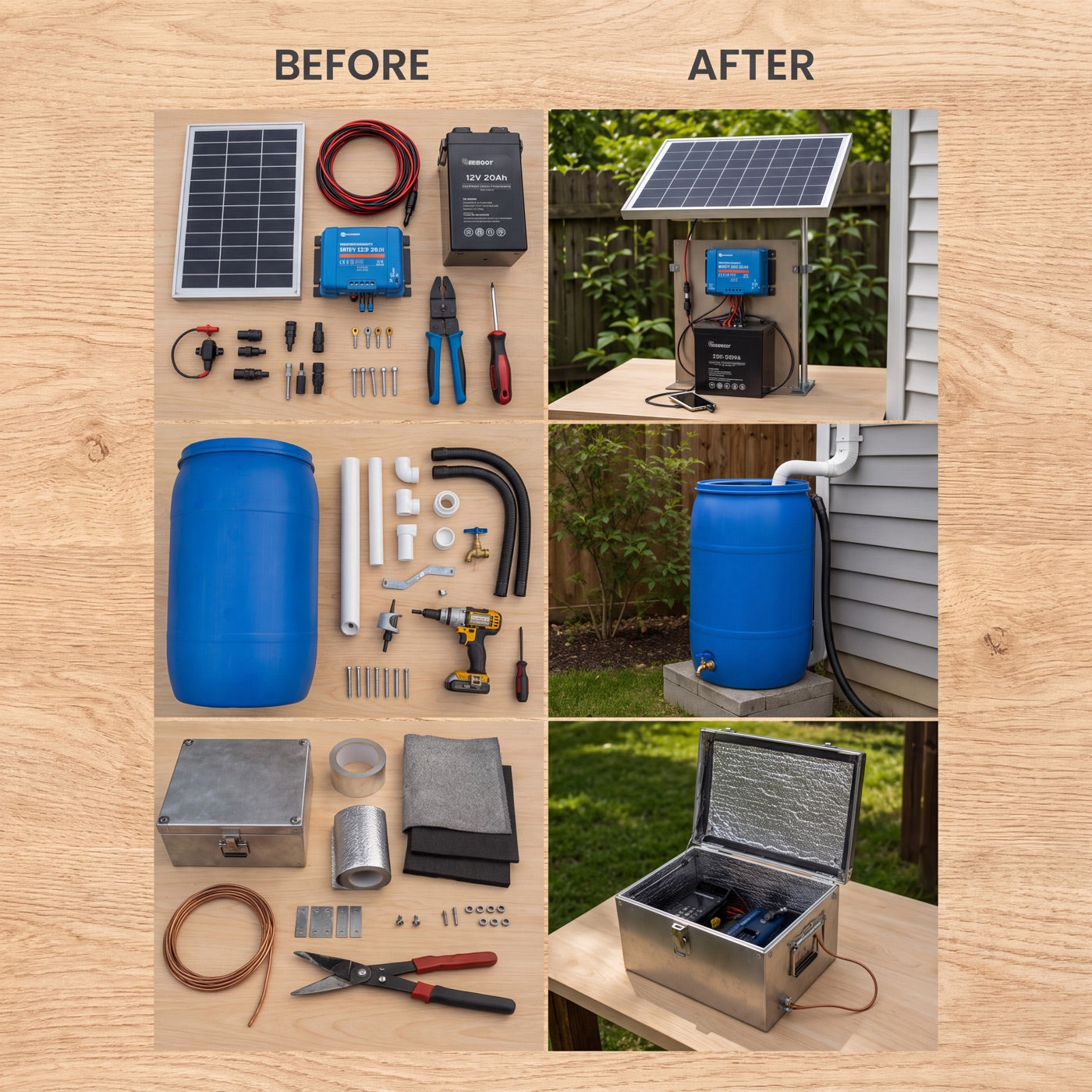 Before and after: build it yourself from a normal hardware store