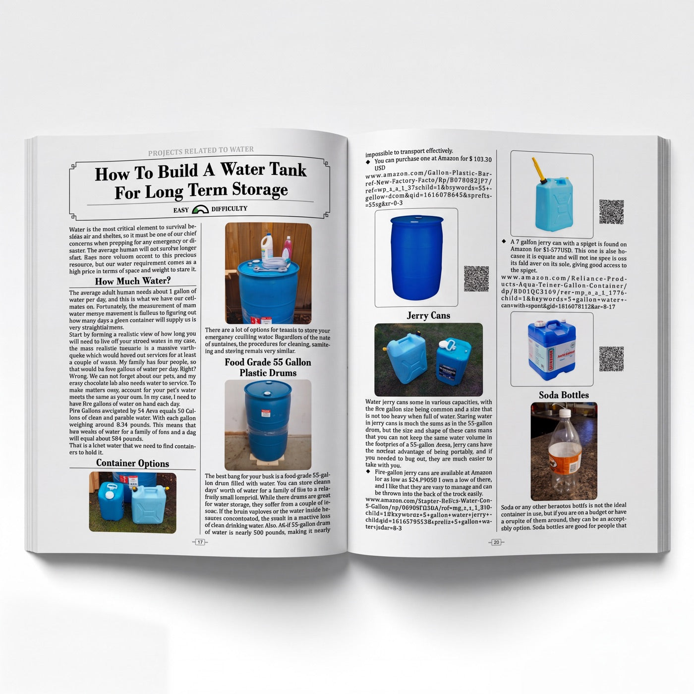 Inside page: how to build a water tank for long-term storage