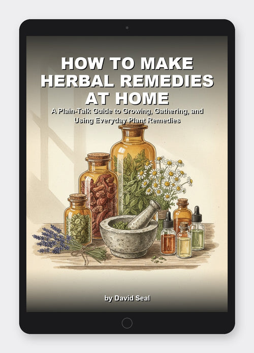 How to Make Herbal Remedies at Home - painted illustration cover shown on a tablet